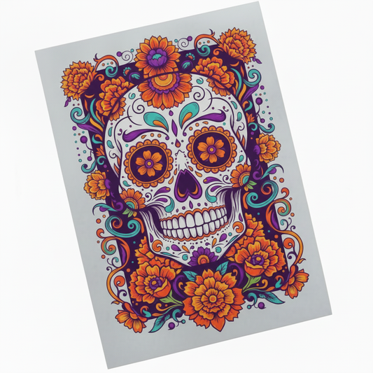 Sugar Skull DTF Transfer